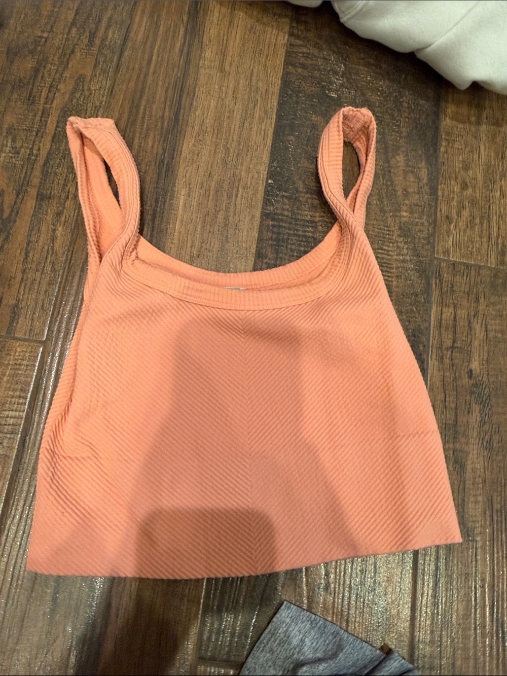 Peach Ribbed Tank Top